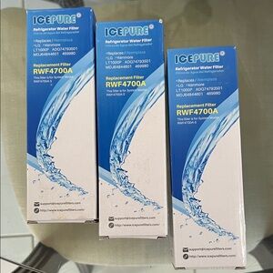 ICEPURE RWF4700A Set of 3 Replacement Water Filters - LG1000P Kenmore LG